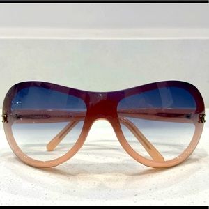 Authentic Chanel Frameless Pink Aviator Sunglasses
